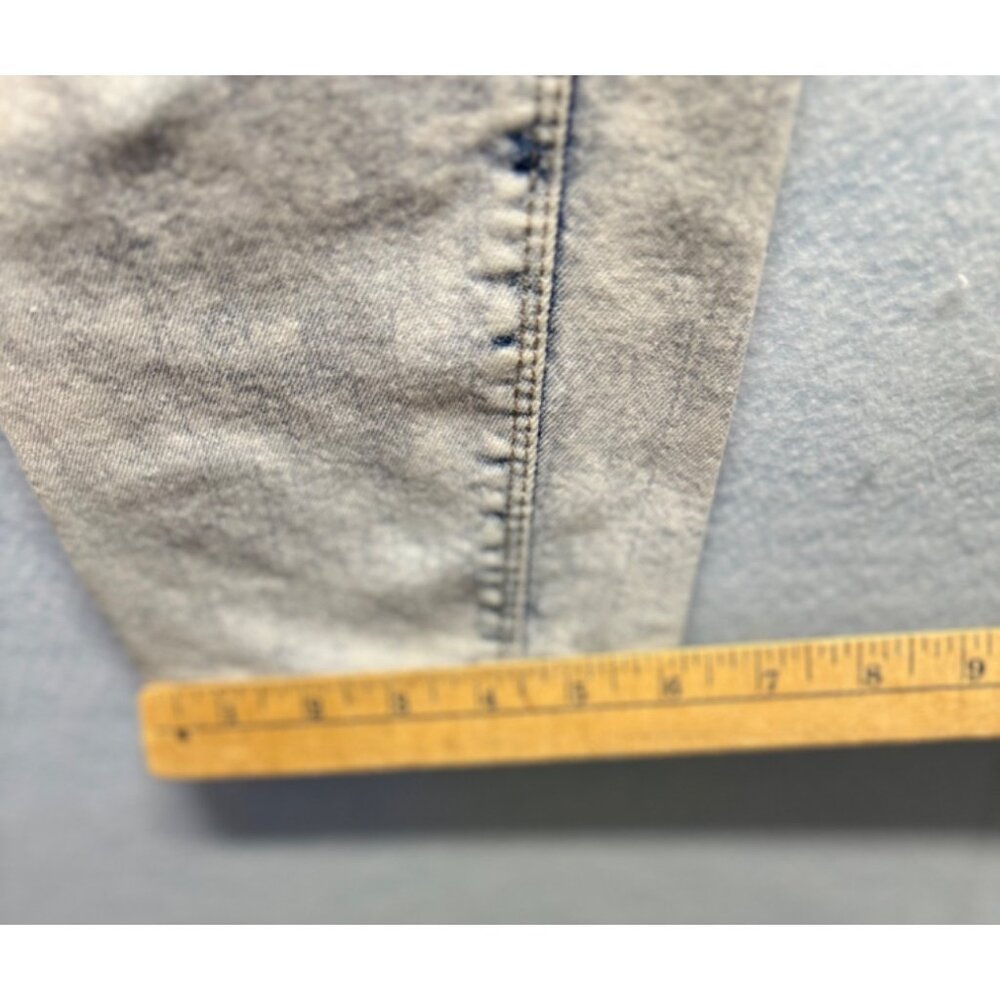 L.E.I. Ladies Juniors Distressed Button Fly Stretch Jeans Blue Size 13 Regular - Picture 9 of 14